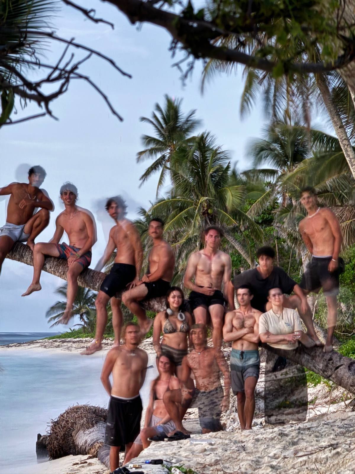 Group on beach